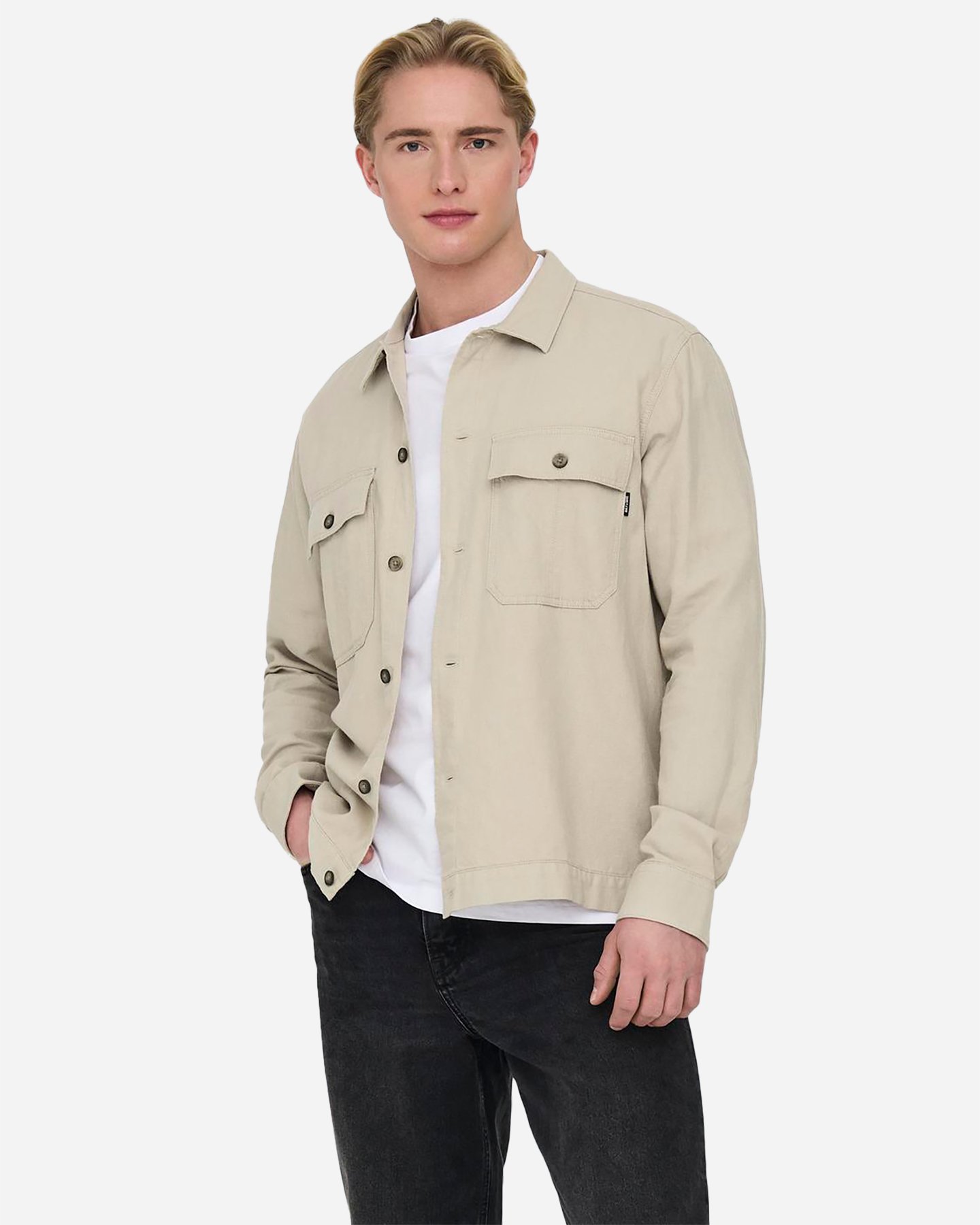 Camicia ONLY & SONS KENNET M - Beige - 2 | Cisalfa Sport